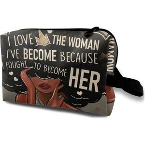 Makeup Bag for Women, Black Girl Stuff, Gifts for Black Travel Size Products